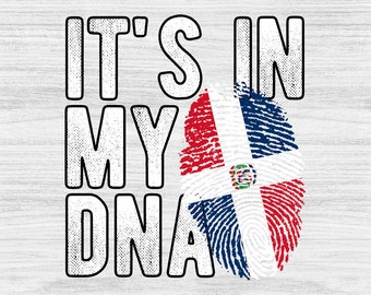 Huella dactilar de la bandera de República Dominicana PNG: Diseño de sublimación (Descarga digital)