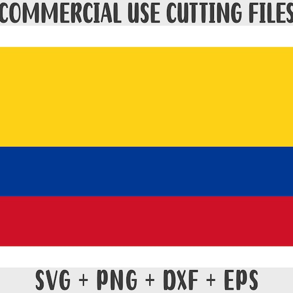 Colombia flag SVG Original colors, Colombia Flag Png, Commercial use for print on demand, Cut files for Cricut, Cut files for silhouette svg