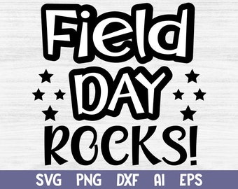 Funny Field Day Rocks SVG: School Game Day Design (Digital Files)