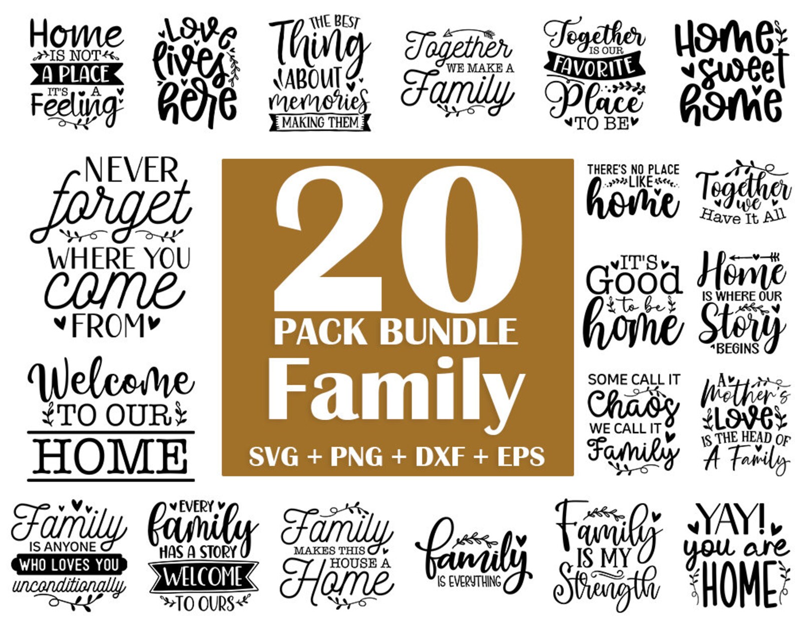 Family Quotes SVG Bundle: Home Sign Designs (digital Files) - Etsy