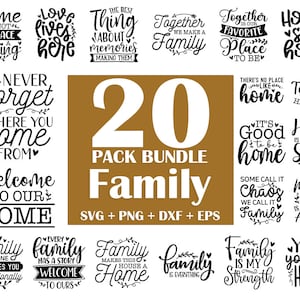 Family Quotes SVG Bundle: Home Sign Designs (Digital Files)
