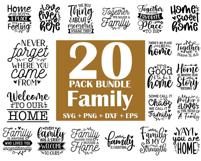 Family Quotes SVG Bundle: Home Sign Designs (digital Files) - Etsy