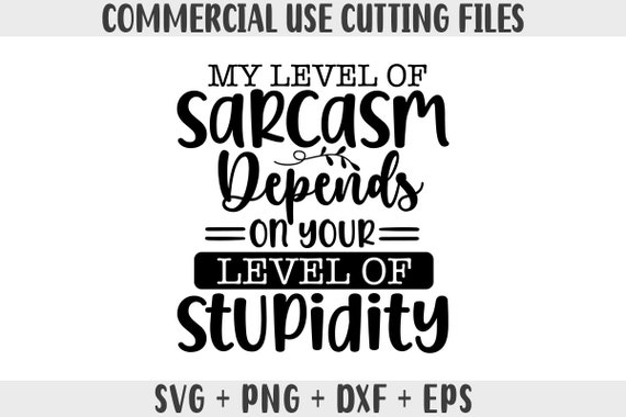 My Level Of Sarcasm Depends On Your Level Of Stupidity – Engraved