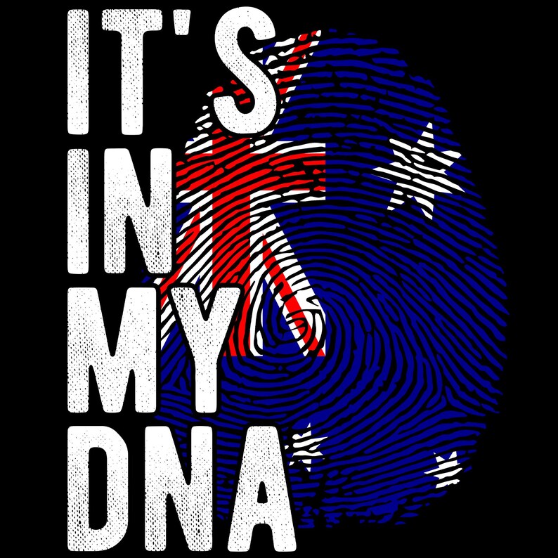 Australia Png, It's in My DNA Australia Flag Fingerprint PNG