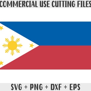 Bandeira das Filipinas SVG Cores originais, Bandeira das Filipinas Png, Uso comercial para impressão sob demanda Arquivos de corte para Cricut Arquivos de corte para silhueta