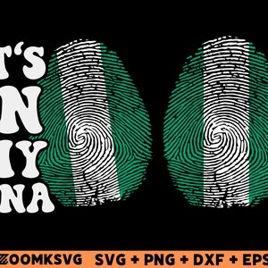 Nigeria Flag Fingerprint SVG Bundle: DNA Pride Clipart (Digital Files)