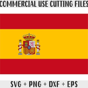 Spanien Flagge SVG Originalfarben, Spanien Flagge Png, kommerzielle Nutzung für Print on Demand, Schnittdateien für Cricut, Schnittdateien für Silhouette SVG