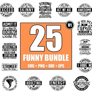 Funny Sarcastic SVG Quotes Bundle: Sassy Mom Humor (Digital Download)