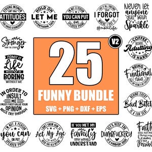 Funny Sarcastic Quotes SVG Bundle: Sassy Mom Humor (Digital Download)
