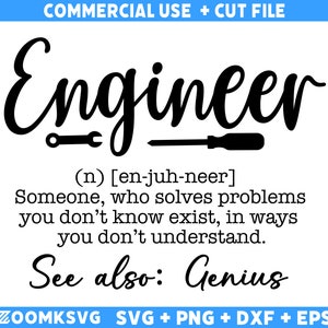 Engineer SVG, Engineer Definition Svg, Engineer Png, Funny Engineer Svg, Engineer Quote Svg file for Cricut, Engineer Life svg file