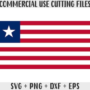 Liberia Flagge SVG Originalfarben, Liberia Flagge Png, kommerzielle Nutzung für Print on Demand, Schnittdateien für Cricut, Schnittdateien für Silhouette SVG