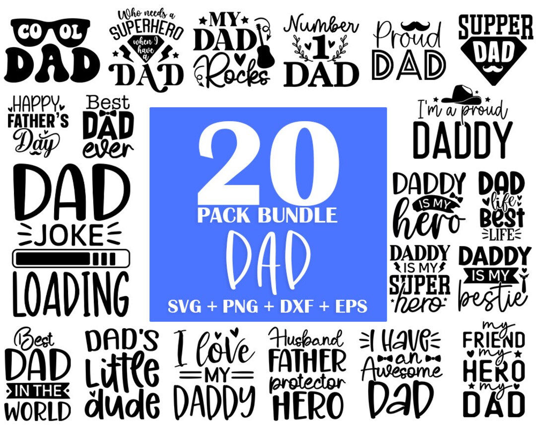 Dad SVG Bundle, Fathers Day Svg Bundle, Daddy Svg, Funny Dad Svg, Funny ...