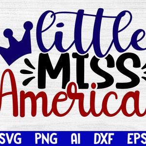 Little miss America Svg, independence day, Instant Download, Cut Files for Cricut, Fourth Of July Png, Svg, 4th of July png, America Svg