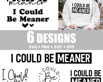 Pacote de SVGs "Eu Poderia Ser Mais Malvado": Designs de Humor Sarcástico (Arquivos Digitais)