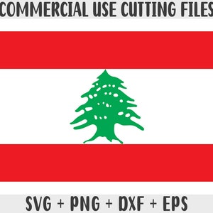 Libanon Flagge SVG Originalfarben, Libanon Flagge Png, kommerzielle Nutzung für Print on Demand, Schnittdateien für Cricut, Schnittdateien für Silhouette SVG