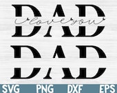 Dad SVG: Split Name Frame, Father's Day Cut File (Digital Download)