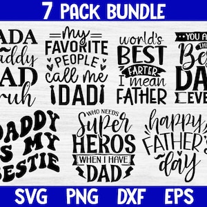 Bundle Svg Png Eps Dxf fête des pères pour chemises, clipart coupe fichier pour Cricut, heureux fête des pères Svg Bundle, papa papa bruh svg png dxf