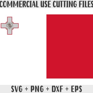 Malta Flagge SVG Originalfarben, Malta Flagge Png, kommerzielle Nutzung für Print on Demand, Schnittdateien für Cricut, Schnittdateien für Silhouette SVG