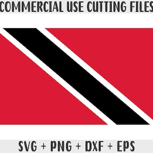 Trinidad und Tobago Flagge SVG Originalfarben, Trinidad und Tobago Flagge Png, kommerzielle Nutzung für Print on Demand, Schnittdateien für Cricut