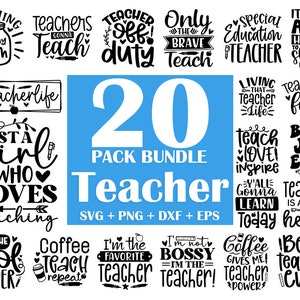 Teacher Svg Bundle, Teacher Quote Svg, Teacher Svg, School Svg, Teacher Life Svg, Back to School Svg, Teacher Appreciation Svg, Png, Dxf