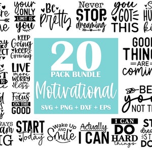 Motivational Svg Bundle, Inspirational sayings Svg Bundle, Positive quotes svg, Motivational mug Svg, Motivational shirt Svg, Png, Dxf, Eps