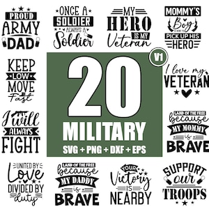 Military SVG Bundle: Army, Veteran, Patriotic Designs (Digital Files)