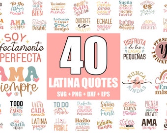 Latina Quotes SVG Bundle: Funny Designs (Digital Download)