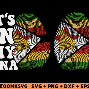 Zimbabwe Flag Fingerprint SVG Bundle: Zimbabwe Gift (Digital Download)