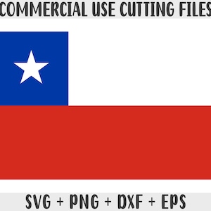 Chile Flagge SVG Originalfarben, Chile Flagge Png, kommerzielle Nutzung für Print on Demand, Schnittdateien für Cricut, Schnittdateien für Silhouette svg