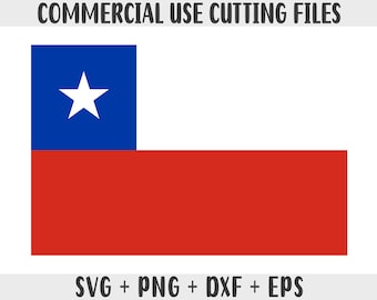 Chile flag SVG Original colors, Chile Flag Png, Commercial use for print on demand, Cut files for Cricut, Cut files for silhouette svg