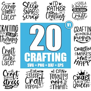 Funny Crafting Quote SVG Bundle: Shirt & Mug Designs (Digital Download)