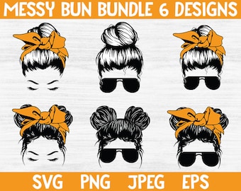 Messy Bun SVG Bundle: Mom Life Designs for Cricut (Digital Download)