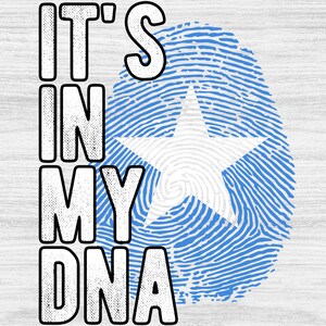 Somalia Flag Fingerprint PNG: It&#39;s in my DNA, Sublimation Design (Digital Download)