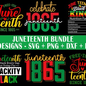Juneteenth SVG Bundle: Black King, Celebrate 1865 (Digital Files)