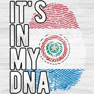 Paraguay Flag Fingerprint PNG: It&#39;s in my DNA, Sublimation Design (Digital Download)