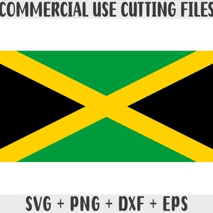 Bandera de Jamaica SVG Colores originales, Bandera de Jamaica Png, Uso comercial para impresión bajo demanda, Archivos de corte para Cricut, Archivos de corte para silueta SVG