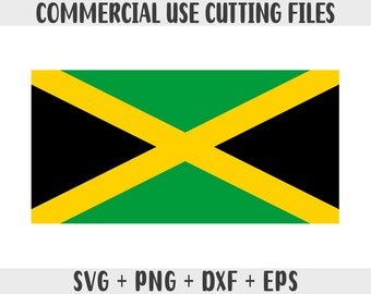 Drapeau de la Jamaïque SVG Couleurs originales, Drapeau de la Jamaïque Png, Utilisation commerciale pour impression à la demande, Couper des fichiers pour Cricut, Couper des fichiers pour la silhouette SVG