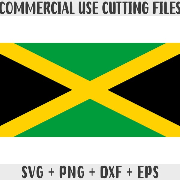 Jamaica flag SVG Original colors, Jamaica Flag Png, Commercial use for print on demand, Cut files for Cricut, Cut files for silhouette SVG