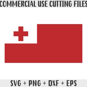 Tonga Flagge SVG Originalfarben, Tonga Flagge Png, kommerzielle Nutzung für Print on Demand, Schnittdateien für Cricut, Schnittdateien für Silhouette SVG