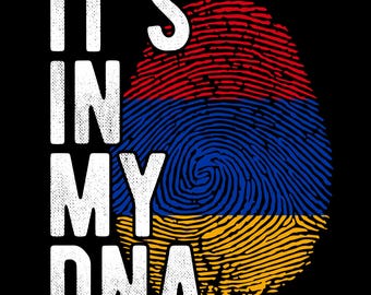 Armenia Flag Fingerprint PNG: It's in my DNA, Sublimation Design (Digital Download)