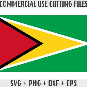 Guyana Flagge SVG Originalfarben, Guyana Flagge Png, kommerzielle Nutzung für Print on Demand, Schnittdateien für Cricut, Schnittdateien für die Silhouette
