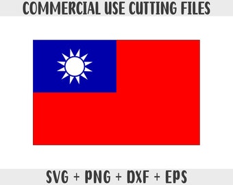Bandera de Taiwán SVG: colores originales, archivos de corte para Cricut y Silhouette