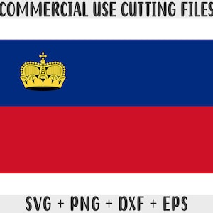 Die liechtensteinische Flagge SVG, kommerzielle Nutzung für Print on Demand, Cut-Dateien für Cricut-Cut-Datei