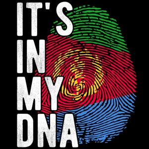 Érythrée Png, C'est dans mon ADN Drapeau de l'Érythrée empreintes digitales PNG Téléchargement de conception par sublimation pour chemises, tasses, POD Png, téléchargement numérique
