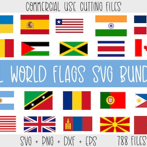 197 DESIGNS Flaggen der Welt SVG Bundle, Country Flagge svg, Amerika Flagge svg, Flaggen der Nation svg, Welt svg Clipart, Cricut Silhouette
