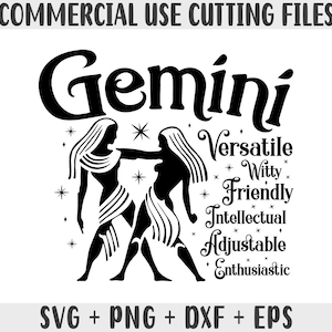 Zwillinge SVG, Sternzeichen SVG, Sternzeichen Zeichen Clipart SVG, Geschenk für Zwillinge Png, Horoskop Geschenk Schneidedatei Cricut Cut Files, Silhouette Cameo Dxf