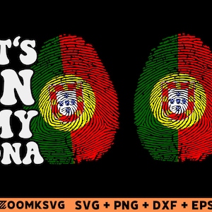 Portugal Flag Fingerprint SVG Bundle: Portugal Gift (Digital Files)