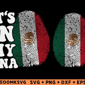 Mexico Flag Fingerprint SVG Bundle: DNA Pride Clipart (Digital Download)