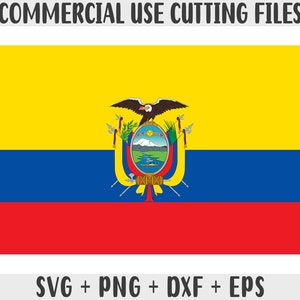 Ecuador Flagge SVG Originalfarben, Ecuador Flagge Png, kommerzielle Nutzung für Print on Demand, Schnittdateien für Cricut, Schnittdateien für Silhouette SVG
