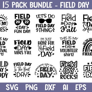 Paquete SVG de día de campo 2025, Svg de maestro, Svg de día de campo, Svg de último día de clases, Svg de camiseta de maestro divertida, Archivos SVG de camiseta de día de campo para Cricut
